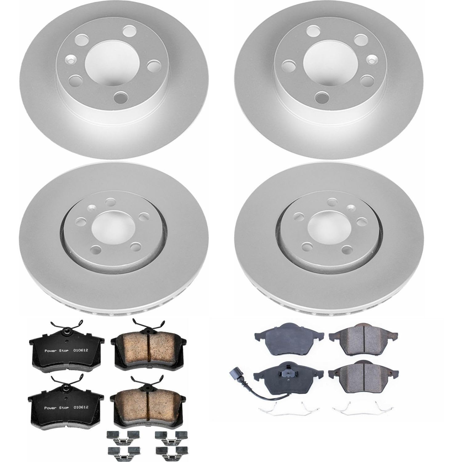 Power Stop Z23 Evolution Geomet Coated Brake Kit Front and Rear For Volkswagen Beetle 1999-2010, Volkswagen Golf 1999-2006, Volkswagen Jetta 1999-2005 [Model Specific]