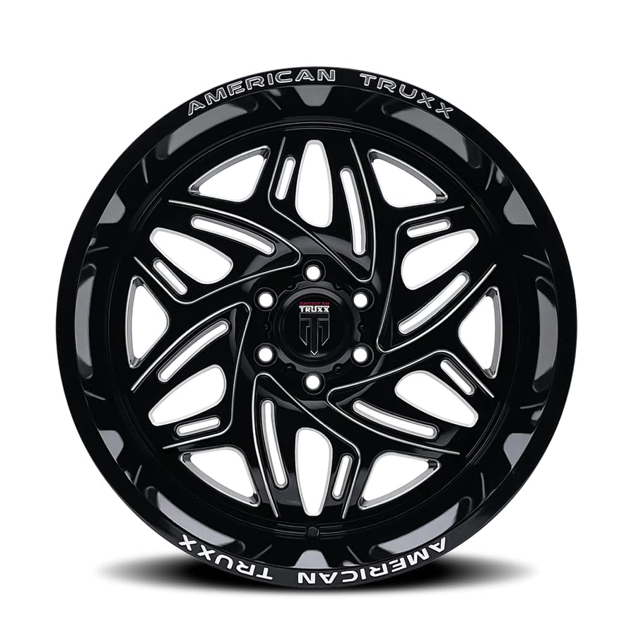 AT1914 American Truxx EUPHORIA Black Wheel Milled (20 x 10. inches /5 x 127 mm, -19 mm Offset)