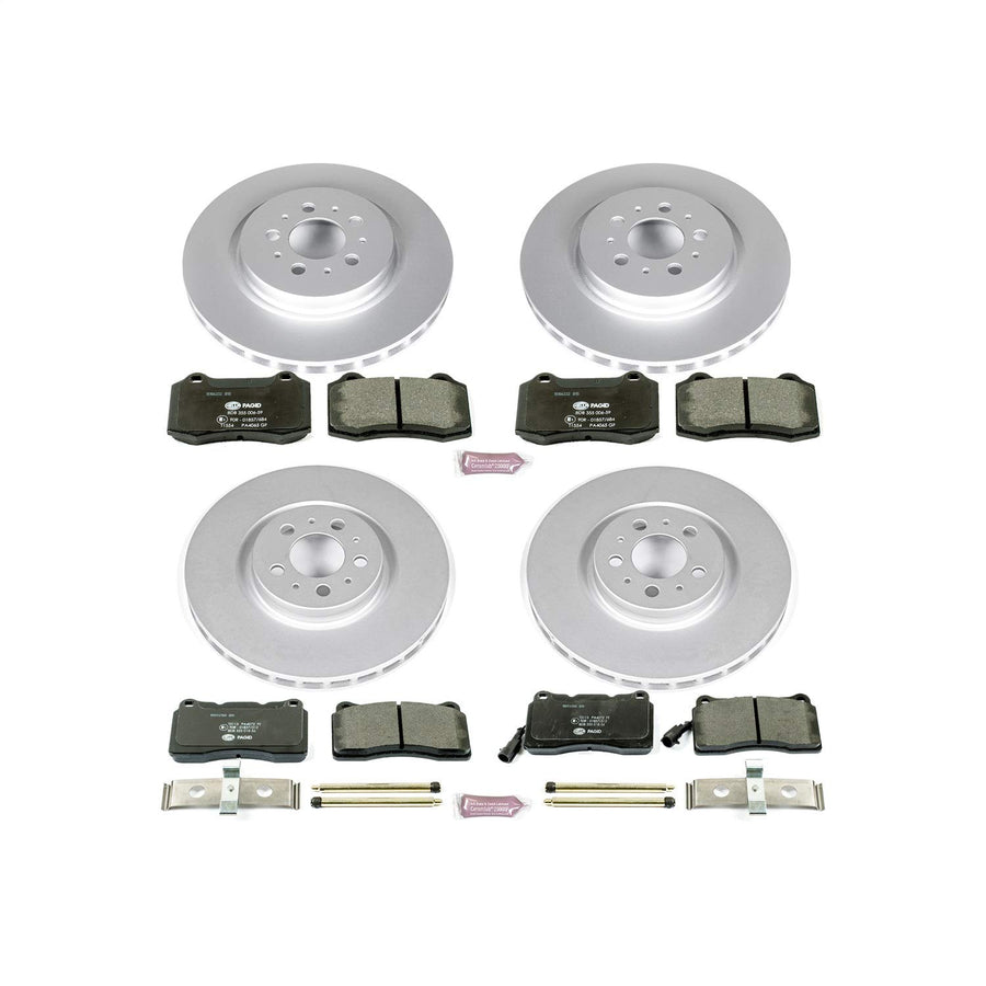 Power Stop ESK4316 Euro-Stop Brake Kit Front & Rear For Volvo V70 2004-2007 [Model Specific]