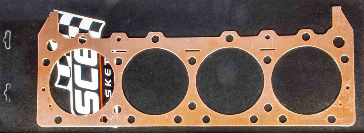 Cylinder Head Gasket, SCE Pro Copper, 4.520 in Bore, 0.062 in Compression Thickness, Copper, Mopar B/RB-Series, Each