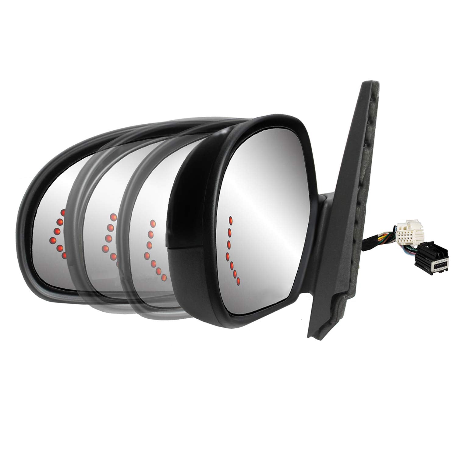 Fit System Driver Side Mirror for Silverado/Sierra 1500, 2500, 3500, Avalanche, Suburban, Tahoe, Yukon/Denali/XL, Silverado/Sierra Hybrid, Arrow Signal, Memory, Power Fold, Heated Power (62152G)