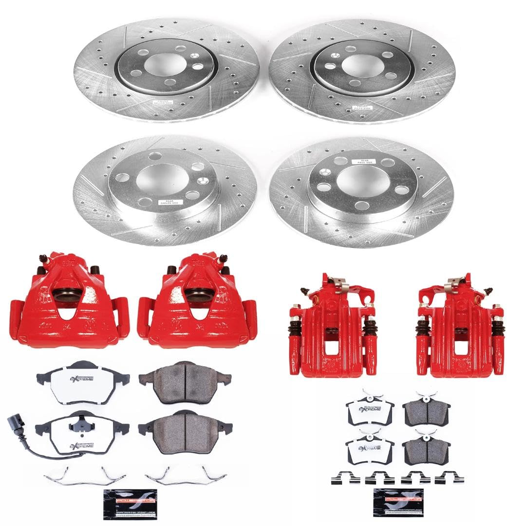 Power Stop Z26 KC899B-26 Front & Rear Street Warrior Brake Kit Volkswagen For Volkswagen Beetle 2000-2010, Volkswagen Golf 2000-2006 [Model Specific]