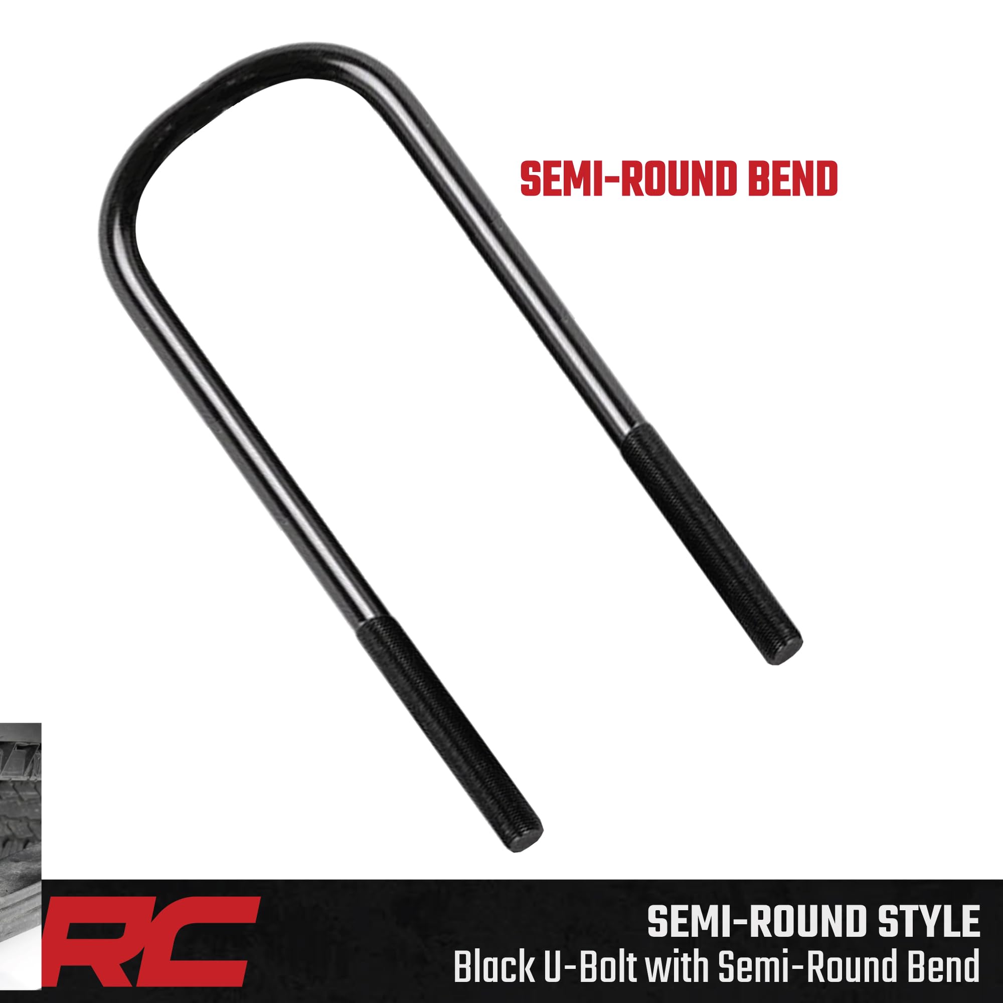 5/8" Rough Country Semi-Round Suspension U-Bolts 5/8 x 3.125 x 16-7669