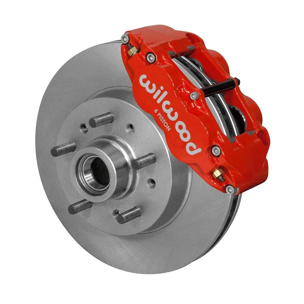 11.86" FNSL6R Front Kit, 1 PC Rotor&Hub, Red