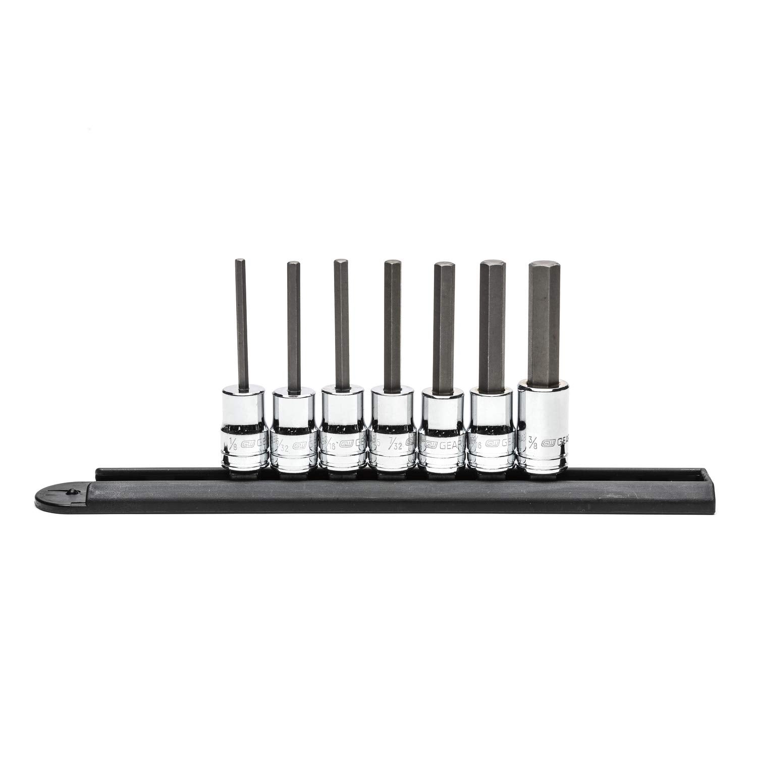 7 Pc. GEARWRENCH 3/8" Drive Mid-Length Hex Bit Socket Set, SAE - 82529