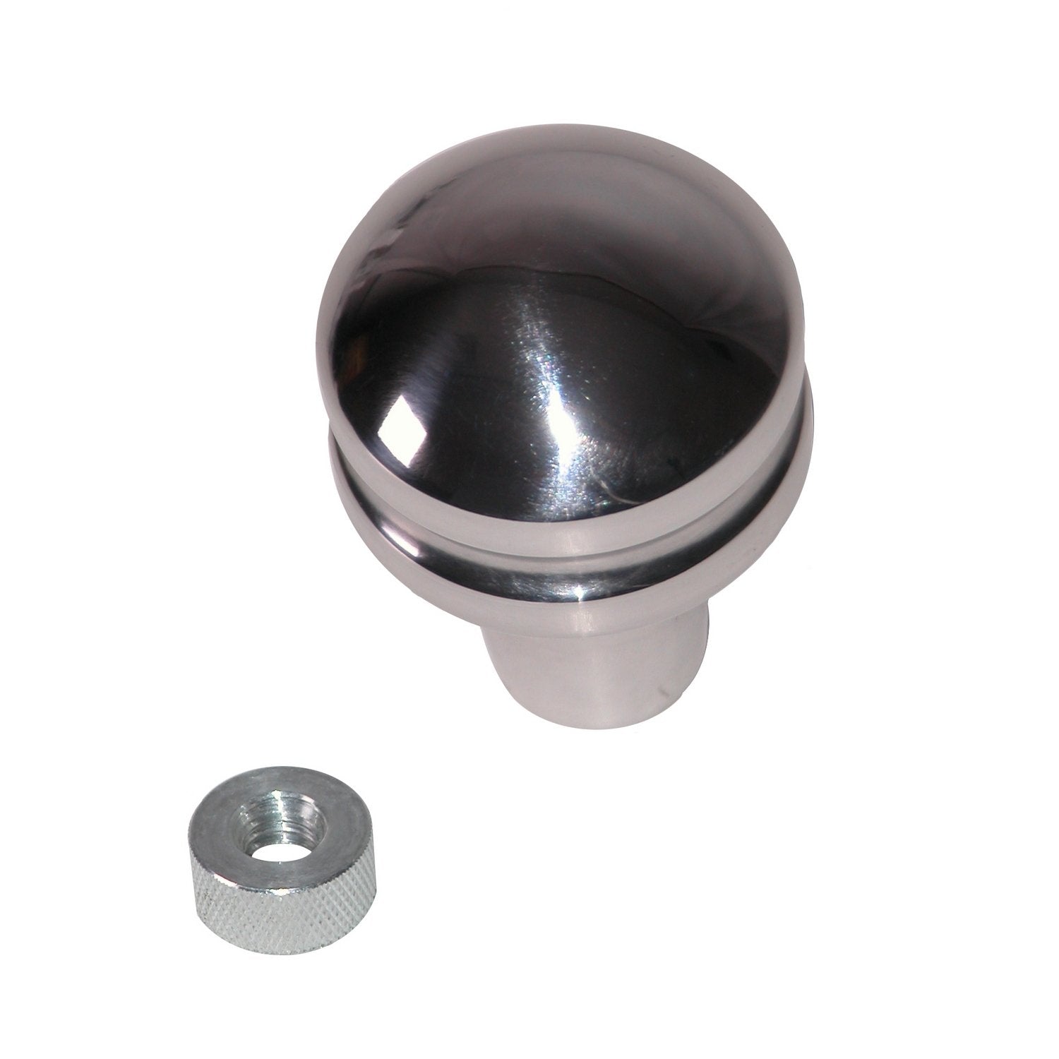 Transmission Shift Knob Rugged Ridge for Jeep Wrangler TJ | Billet Aluminum, Silver | 11420.23 | Fits 1997-2006 Jeep Wrangler TJ