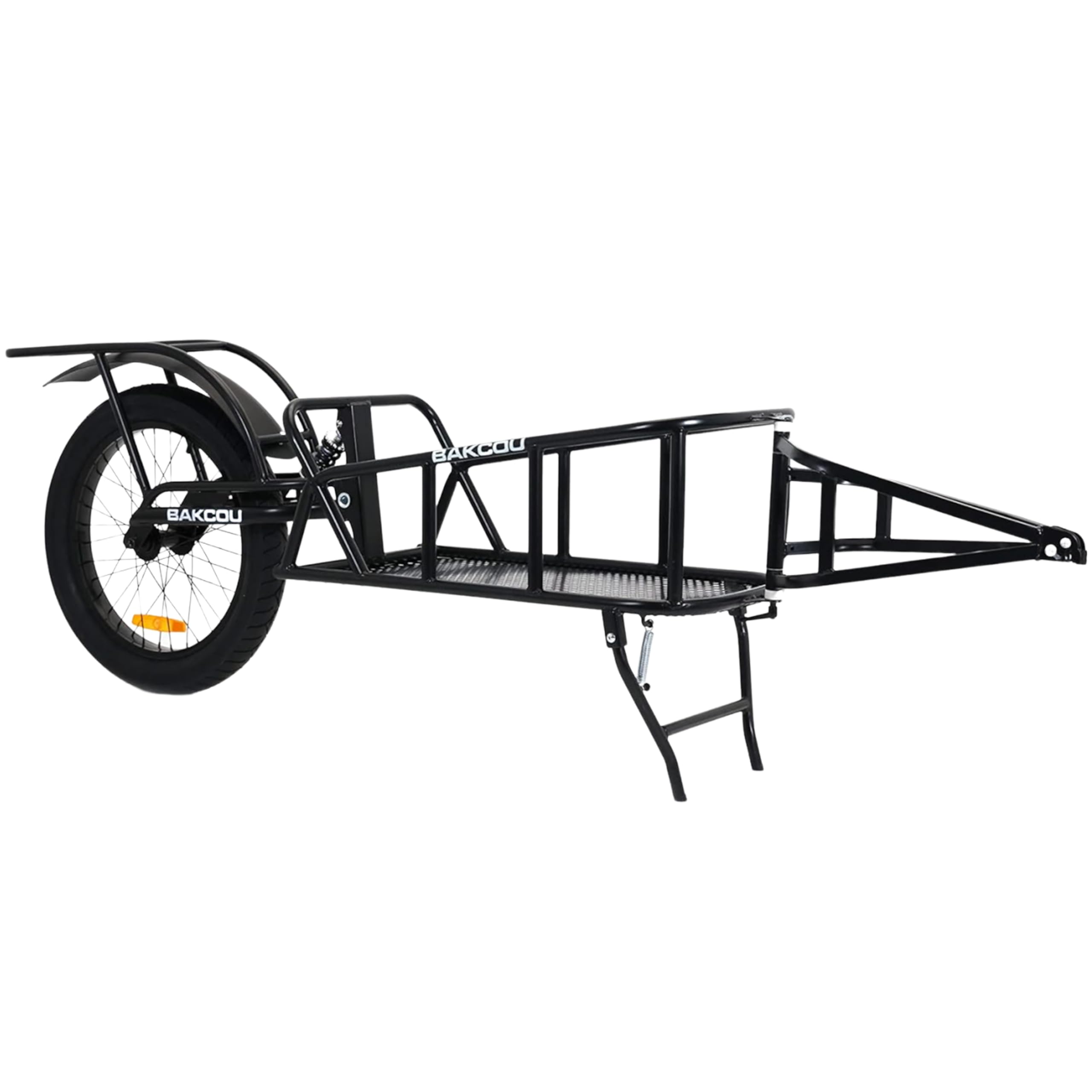 Bakcou - Cargo eBike Trailer Hunting - Single Wheel, Mule-Storm Compatible, 50-90lbs Capacity, 20" Fat Tire, All-Terrain, Canvas Liner, Fender