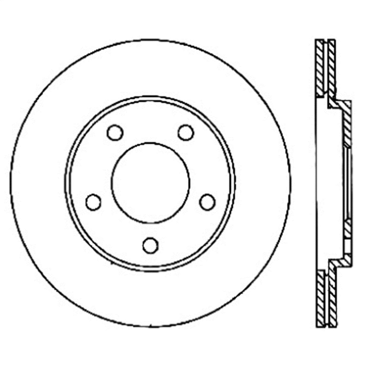Rear Right StopTech 126.61087SR Sport Slotted Brake Rotor