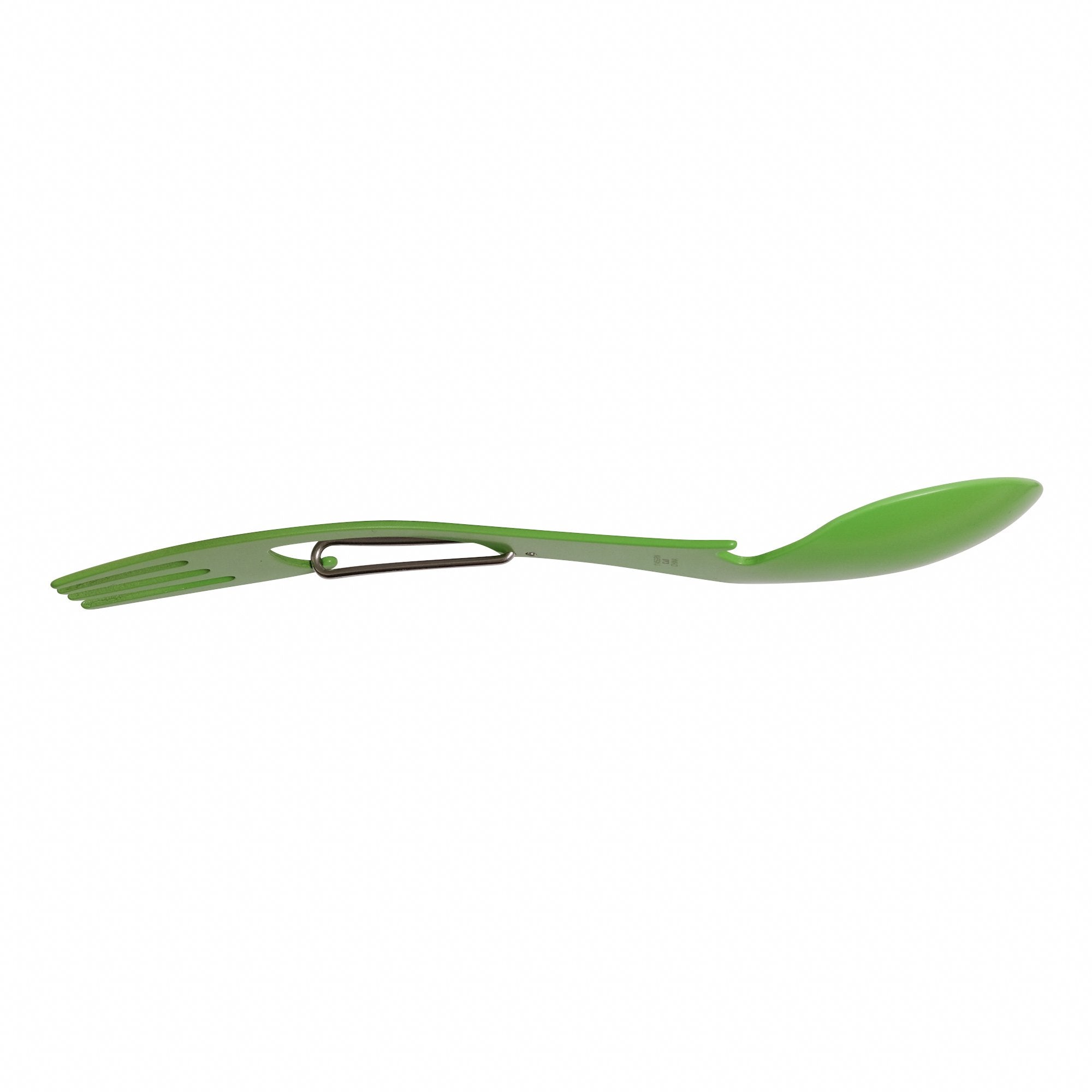 Kershaw XL Ration - Green (1145GRN); Large-Sized Eating Utensil; Fork, Spoon, Bottle Opener; Carabiner Gate for Secure Carry; 3CR13 Steel with Scratch-Resistant, Food-Safe Coating; 2.1 oz. 1145GRNX
