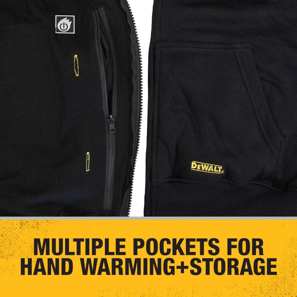 DEWALT 20V/12V MAX Bare Hooded Heated Jacket, Black, Medium DCHJ067B-M
