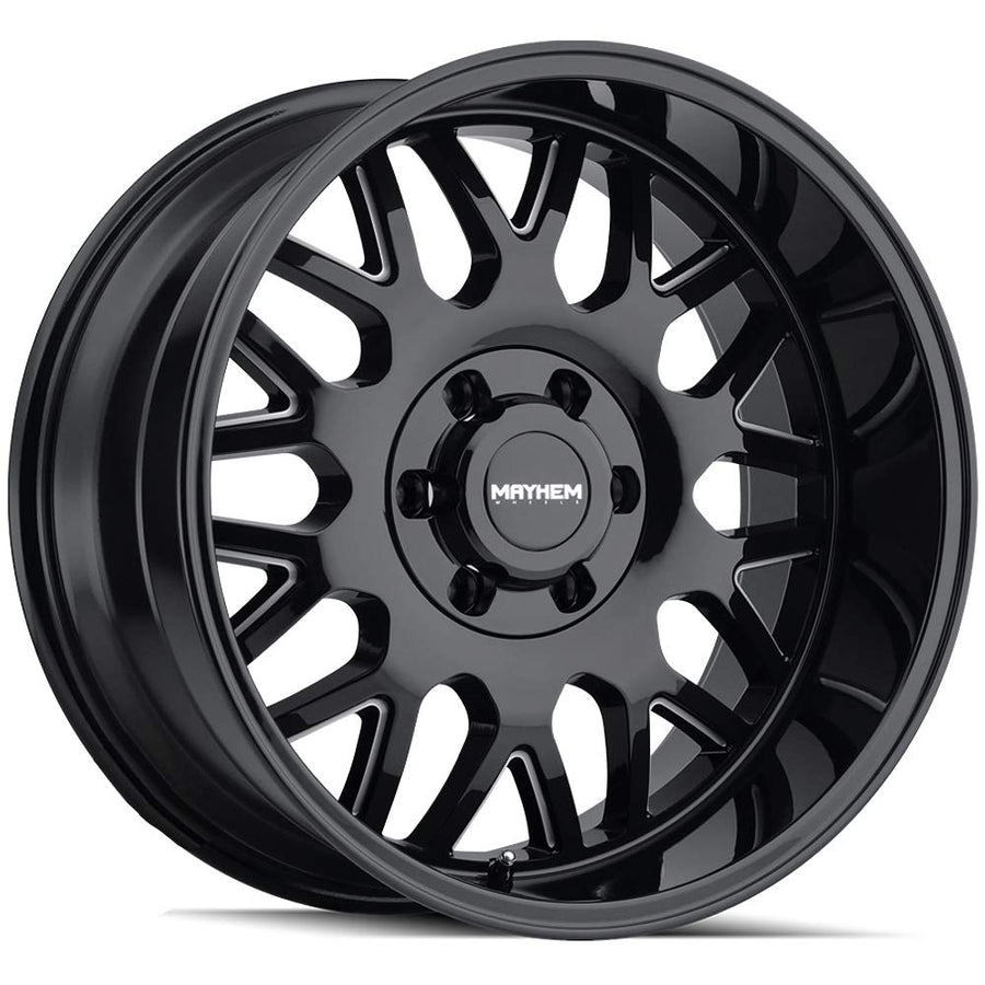 20x9 MAYHEM TRIPWIRE (8110) 8x170 0et mm Gloss Black/Milled Spokes Wheel