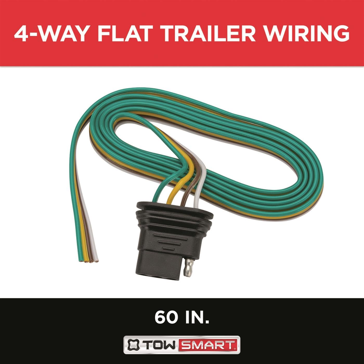 4-Way Flat TOWSMART 60 in. Trailer Light Wiring Connector