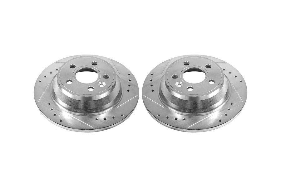 Power Stop Rear EBR1074XPR Drilled and Slotted Rotor (Pair) For Volvo S80 2007-2011, Volvo S80 2016 [Model Specific]