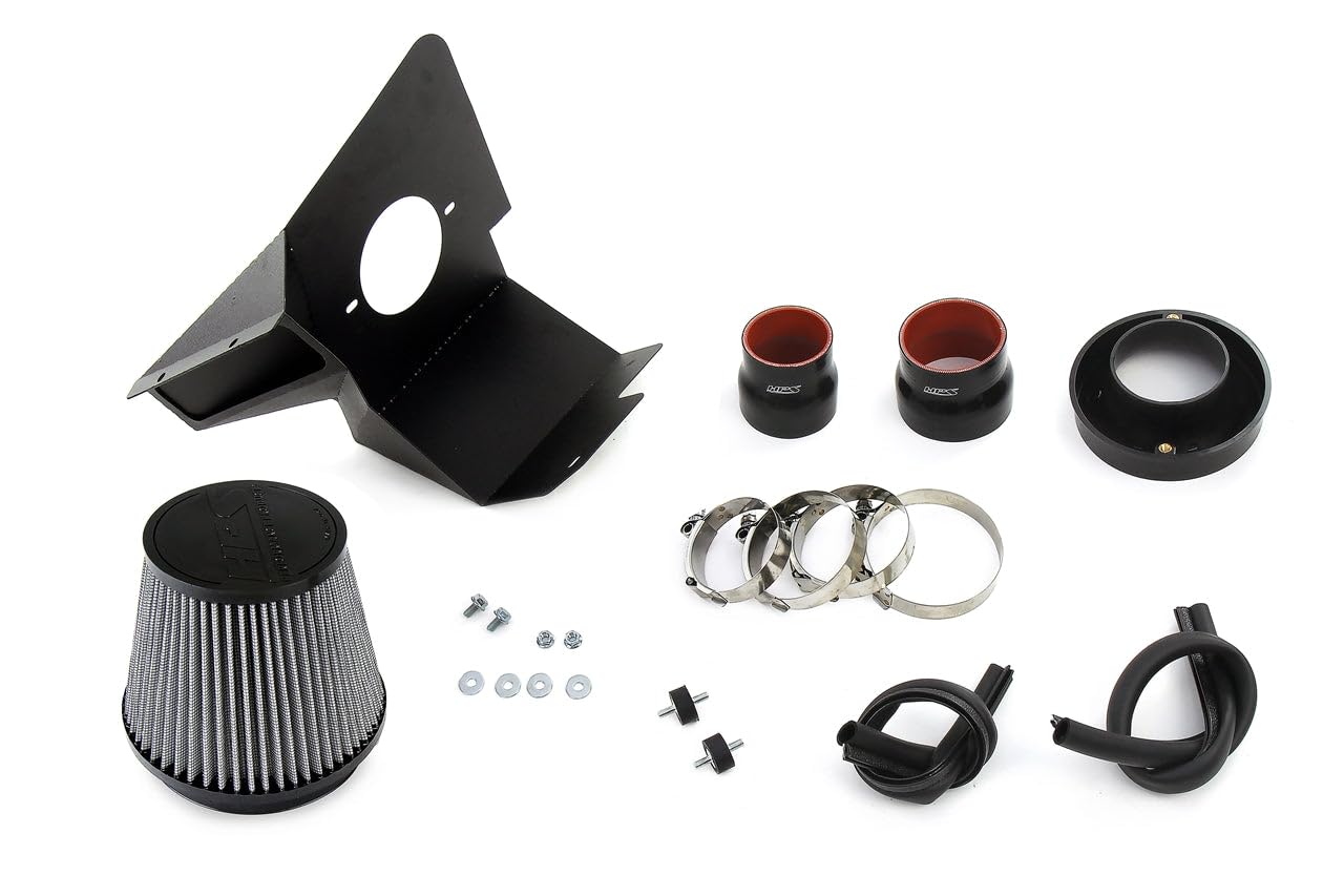 HPS Air Intake Kit Black with Heat Shield Cool Ram Compatible for 2019-2022 Hyundai Veloster N 2.0L Turbo, 827-713WB