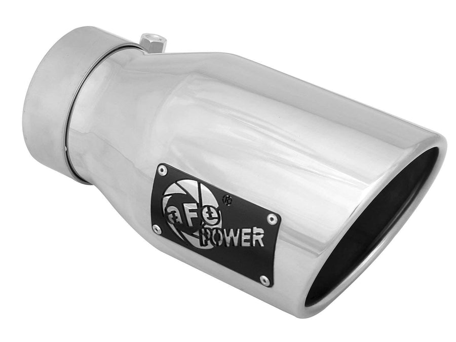3" Inlet aFe Power 49T30451-P09 x 4-1/2" Outlet x 9" Length Stainless Steel Polished Bolt-On Exhaust Tip