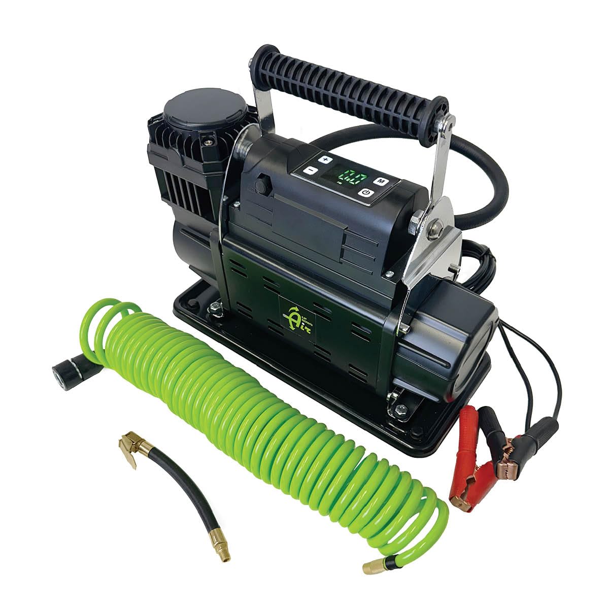 EGOI Portable Air Twin Compressor System Up Down Air 7.0 CFM with Digital Control Panel, Storage Bag, Hose & Attachments - Single Motor