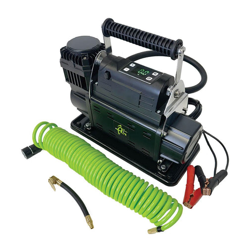 EGOI Portable Air Twin Compressor System Up Down Air 7.0 CFM with Digital Control Panel, Storage Bag, Hose & Attachments - Single Motor