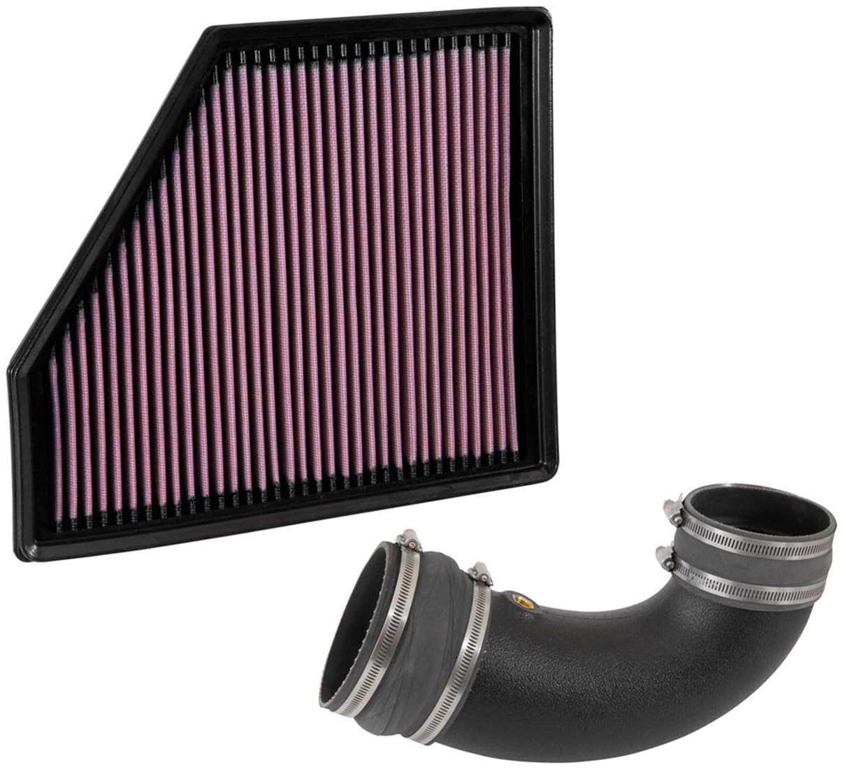 Cold Air Intake System K&N: High-Flow Air Filter, Increase Performance & Acceleration: Compatible with 2016-2020 CHEVROLET: Camaro SS, 57-3092