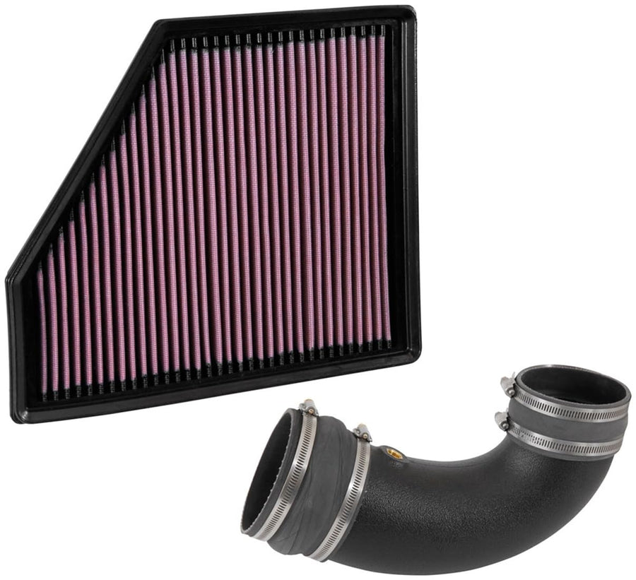 Cold Air Intake System K&N: High-Flow Air Filter, Increase Performance & Acceleration: Compatible with 2016-2020 CHEVROLET: Camaro SS, 57-3092