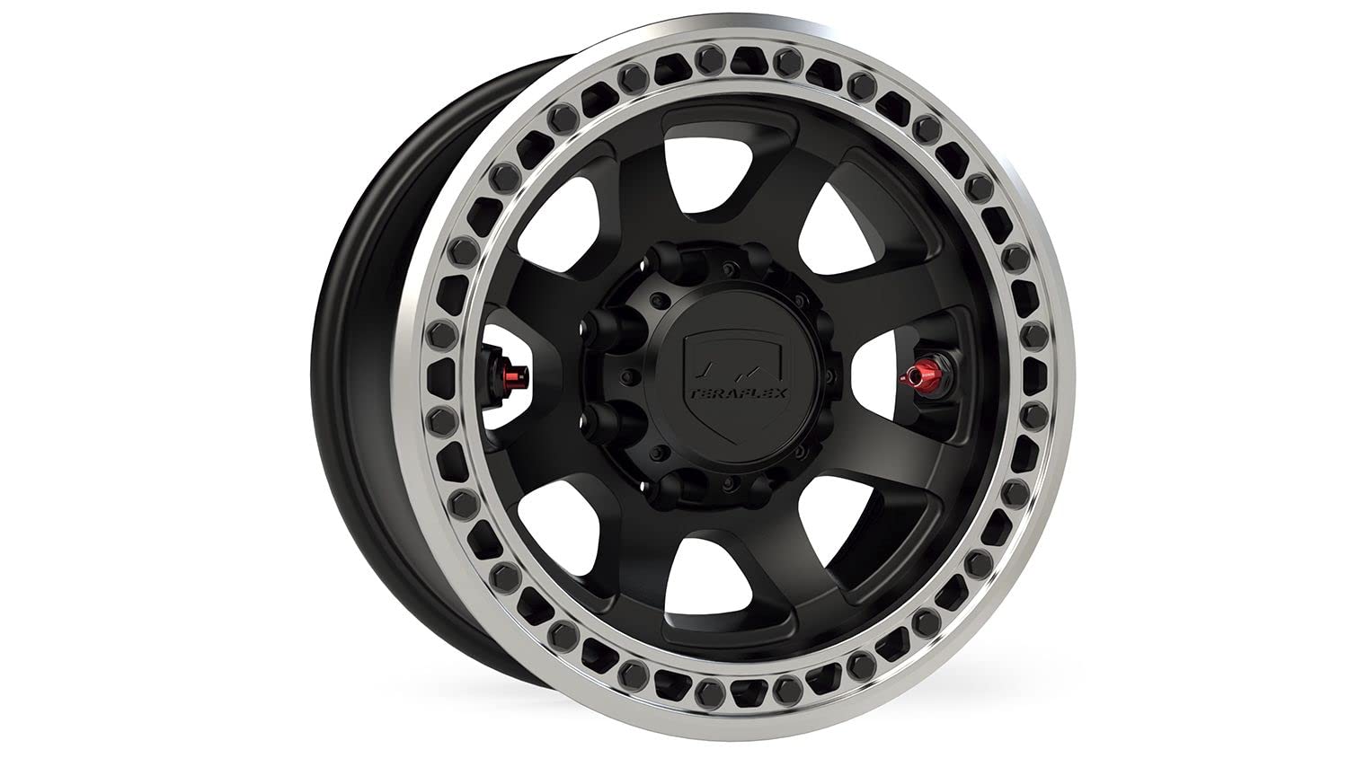 TeraFlex Beadlock Olympus Off-Road Wheel – 8x6.5” – -12mm – Metallic Black