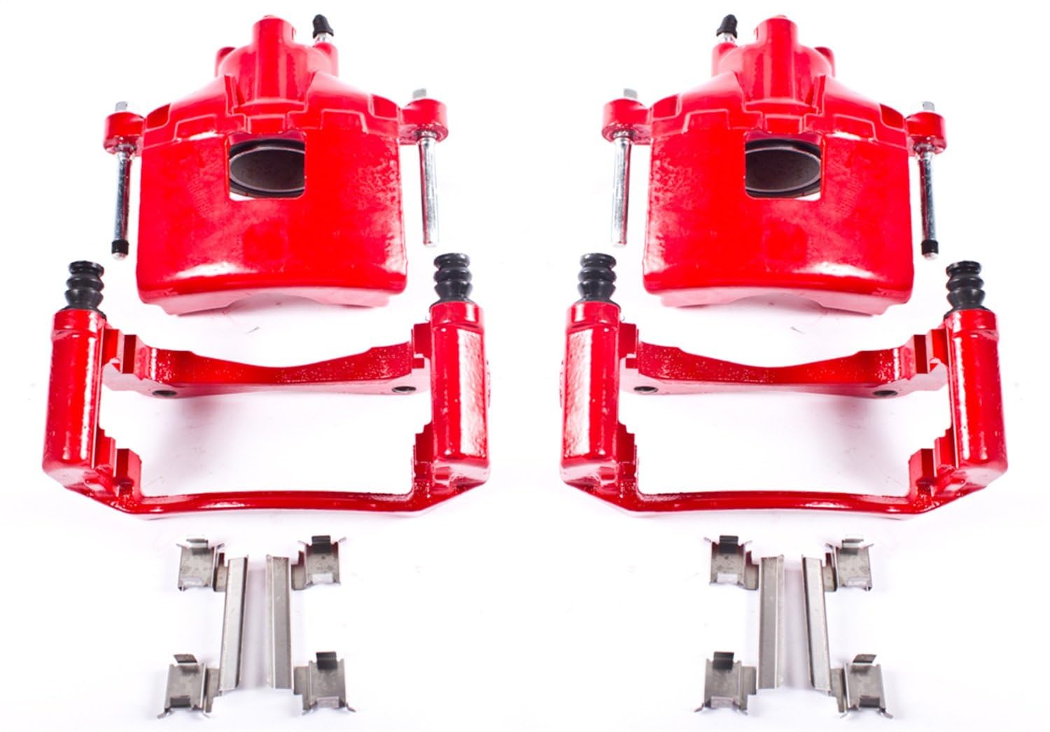 Power Stop S5034A Front Pair of High-Temp Red Powder Coated Calipers for Pontiac Grand Prix 2004 [Model Specific]