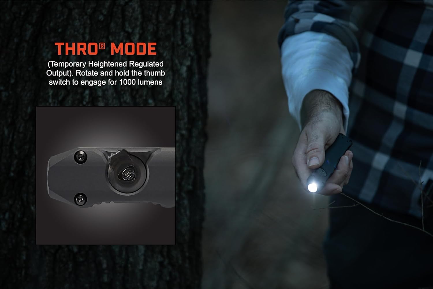 Wedge Streamlight 1,000-Lumen Max 300-Lumen Standard 1,200-Candela Flat Everyday Carry Flashlight, Includes USB-C Cable and Lanyard, Orange