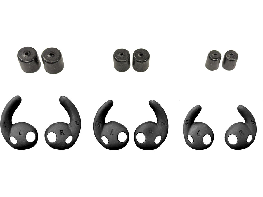25 NRR Walker's Replacement Tips & Fins Pack for Silencer 2.0 Rechargeable Shooting Hunting Hearing Protection Earbuds | 3 Pairs of Tips, 3 Pairs of Fins - S/M/L