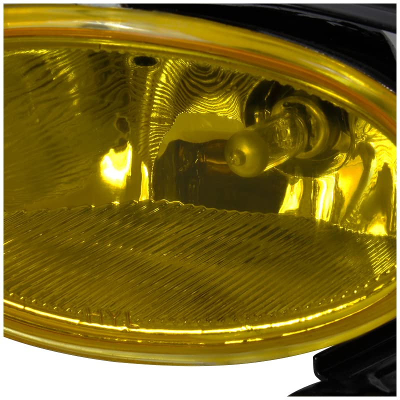 Fog Lights SPEC-D TUNING Yellow Lens + H11 Bulbs + Switch Included Compatible with 2008-2010 Honda Accord 2Dr Coupe L+R Pair Assembly