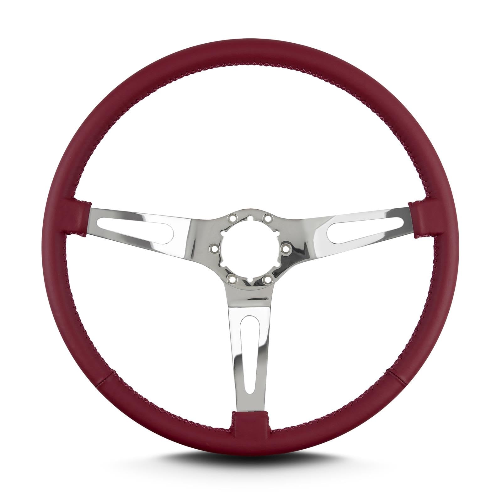 Burgandy Lecarra 66303 Teardrop 3 Spoke 15" Polished Thin Grip