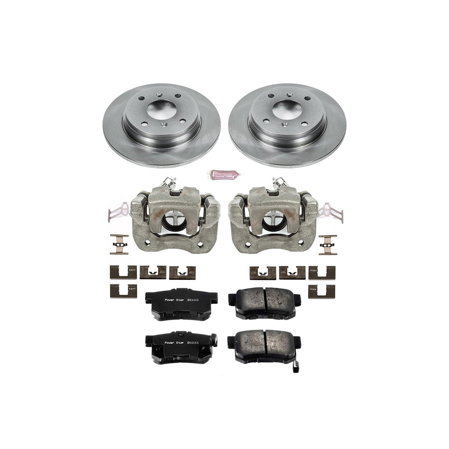Power Stop KCOE407 1-Click Autospecialty OE Replacement Brake Kit with Calipers For Honda Prelude 1992-1996 [Model Specific]