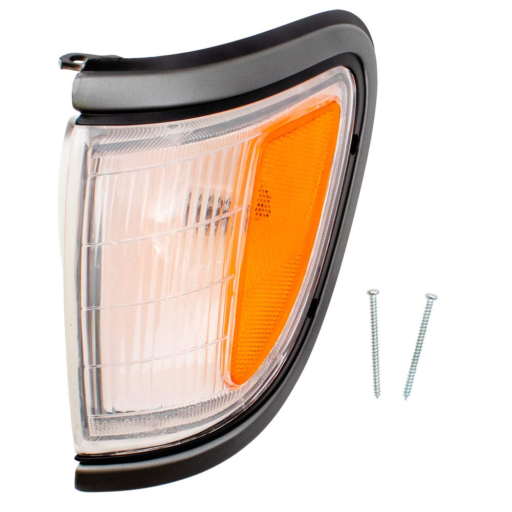 Brock Park Replacement Drivers Signal Side Marker Light Lamp with Black Trim Compatible with 95-97 Pickup Truck 8162004030