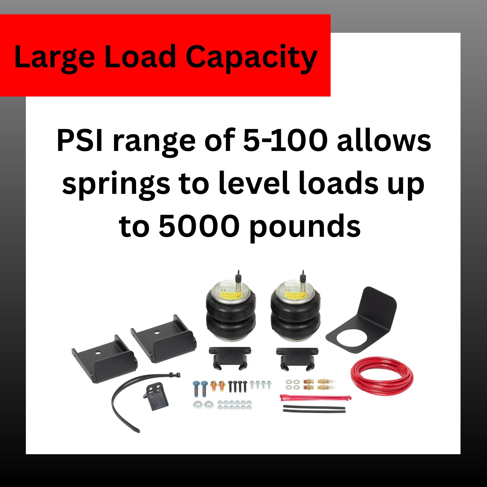 Firestone 2609 Air Spring Kit Rear Ride-Rite Compatible with 2019-2025 Silverado Sierra 1500 Non 3.0 Eco Diesel Models | Large PSI Range | Enhanced Ride Quality