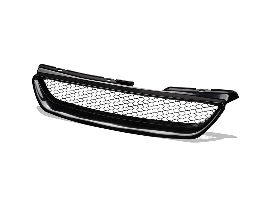 TR Mesh Front Hood Bumper Grille Armordillo 7148949 - Matte Black Fits 1998-2002 Honda Accord