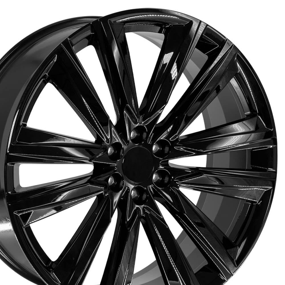 26 Inch OE Wheels CA91 Rim Fits Escalade Sport Style 6x139.7 26x10 Gloss Black - Hollander 4869 (1)