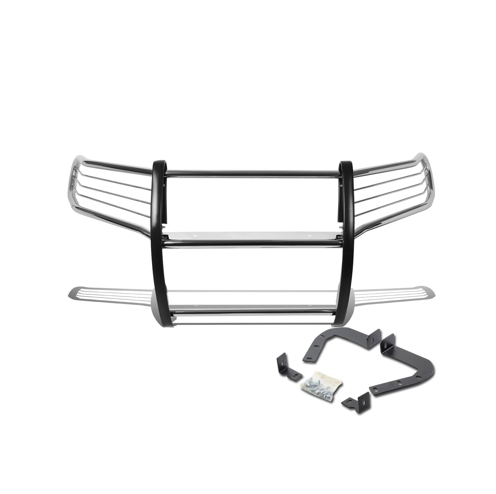 Bumper Guard Modular Black Horse Grille brush Stainless Steel Compatible with 2010-2024 4Runner(Excl. 14-24 Limited, 19-23 Nightshade and 22-24 TRD Sport)-17TU31MSS