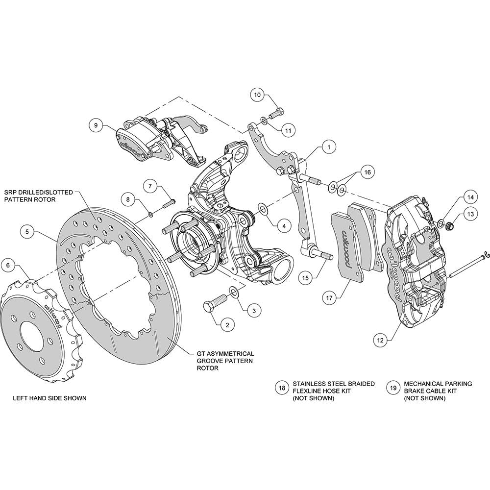 Rear AERO4 / MC4 Kit,14.00, Drilled