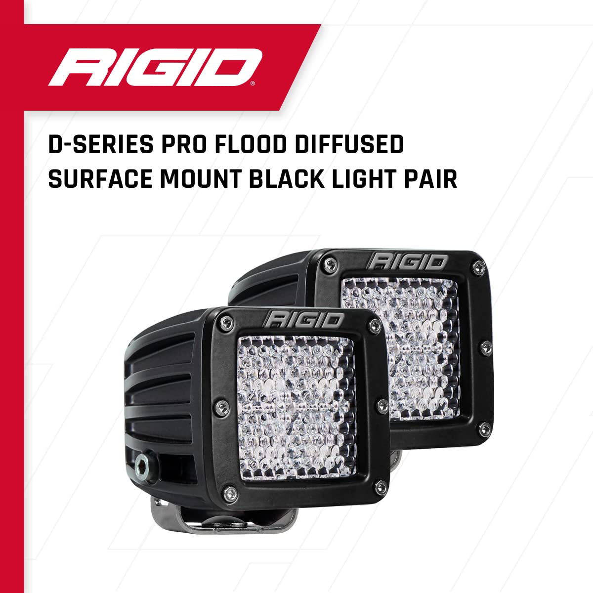 D-Series PRO RIGID INDUSTRIES Diffused Beam, Pair, Universal, 2-Pack