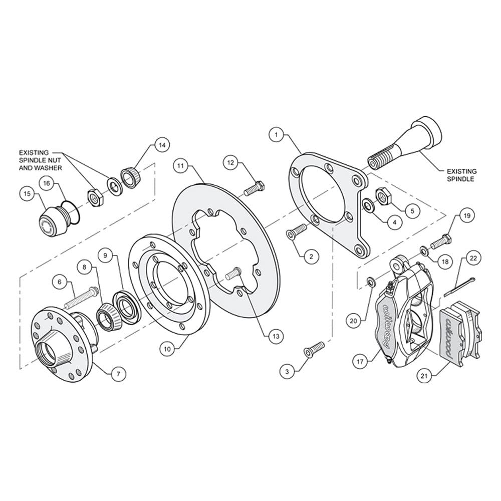 Drilled FDLI Front Drag Kit, Polished