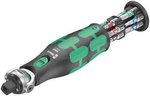Wera 8009 Zyklop Pocket Set Imperial 1, Ratchet Set, 13 Pieces, Black Green