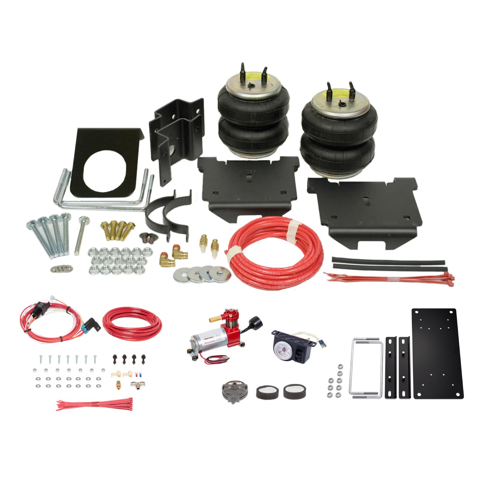 Airide Firestone 2869 All-In-One Analog Rear Air Spring Kit fits 2001-2010 Silverado & Sierra 2500HD 3500HD | Up to 5,000 lbs Load Capacity | 5-100 PSI | Easy Installation