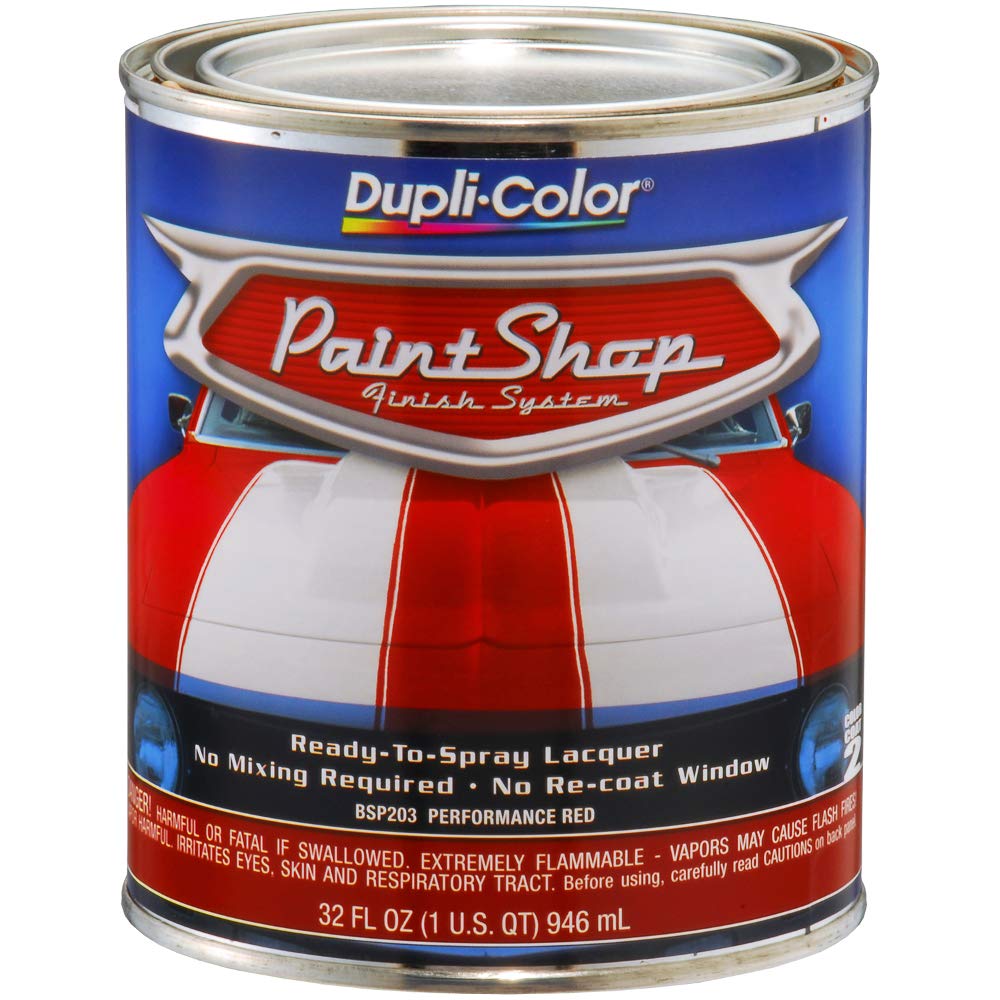 Paint Shop Finish System Base Coat – Dupli-Color Red - 32 oz. Automotive Paint