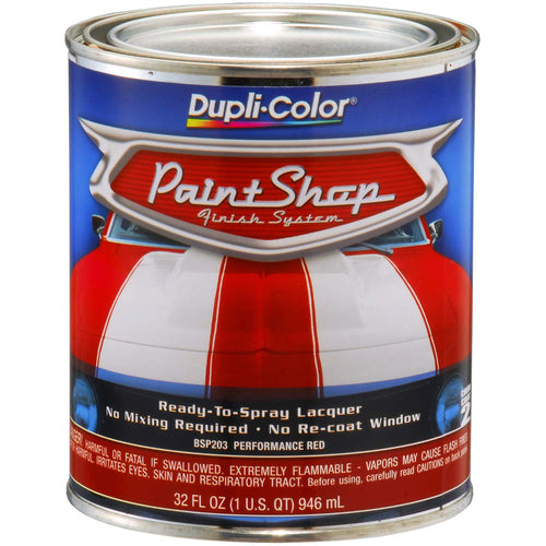 Paint Shop Finish System Base Coat – Dupli-Color Red - 32 oz. Automotive Paint