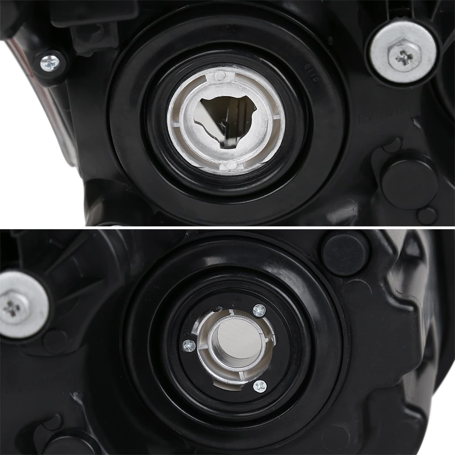 Chrome Housing Clear Lens SPEC-D TUNING Passenger Right Side Headlight Compatible with 2008-2013 Nissan Rogue Head Light Lamp Assembly