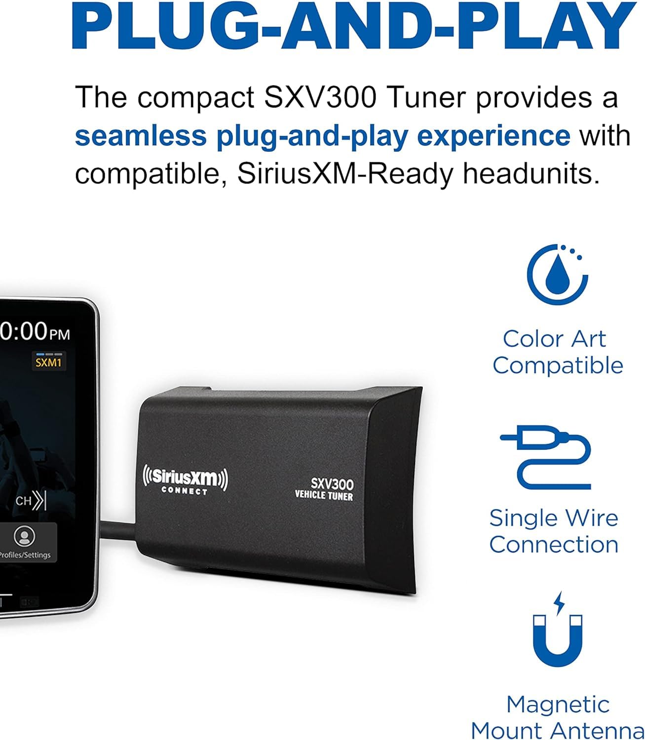 SiriusXM Vehicle Tuner Satellite Radio, Add to Any SiriusXM-Ready Car Stereo SXV300V1