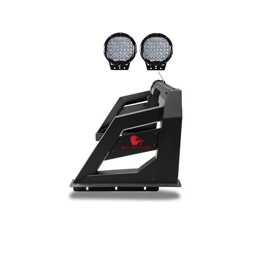 Armour Roll Bar Kit Black Horse for 1/2 Ton Trucks (GMC-Chevrolet-Ford-Dodge) Matte Black RB-AR1B-PL69B