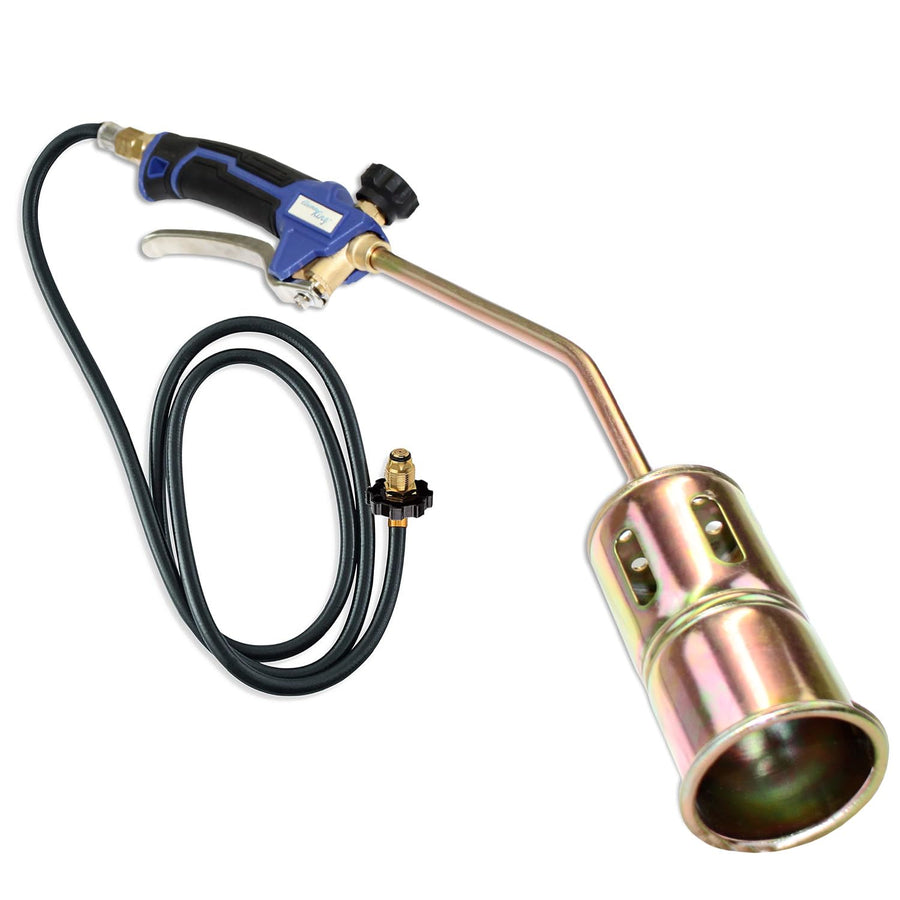 Flame King Heavy Duty Propane Torch Kit Weed Burner Powerful 320,000 BTU with 6-ft Hose Regulator Assembly