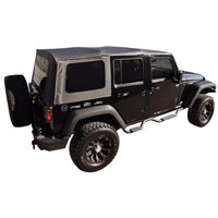 Rampage Products Replacement Rampage Factory Soft Top | Sail Cloth, Black Diamond Color with Tinted Windows | 99935 | Fits 2007 - 2010 Wrangler JK 2-Door
