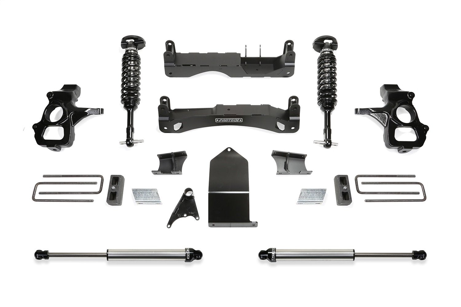 Fabtech Performance Lift System K1119DL w/Shocks 4 in. Lift w/Front Dirt Logic 2.5 Coilovers Rear Dirt Logic Shocks Lift System w/Shocks