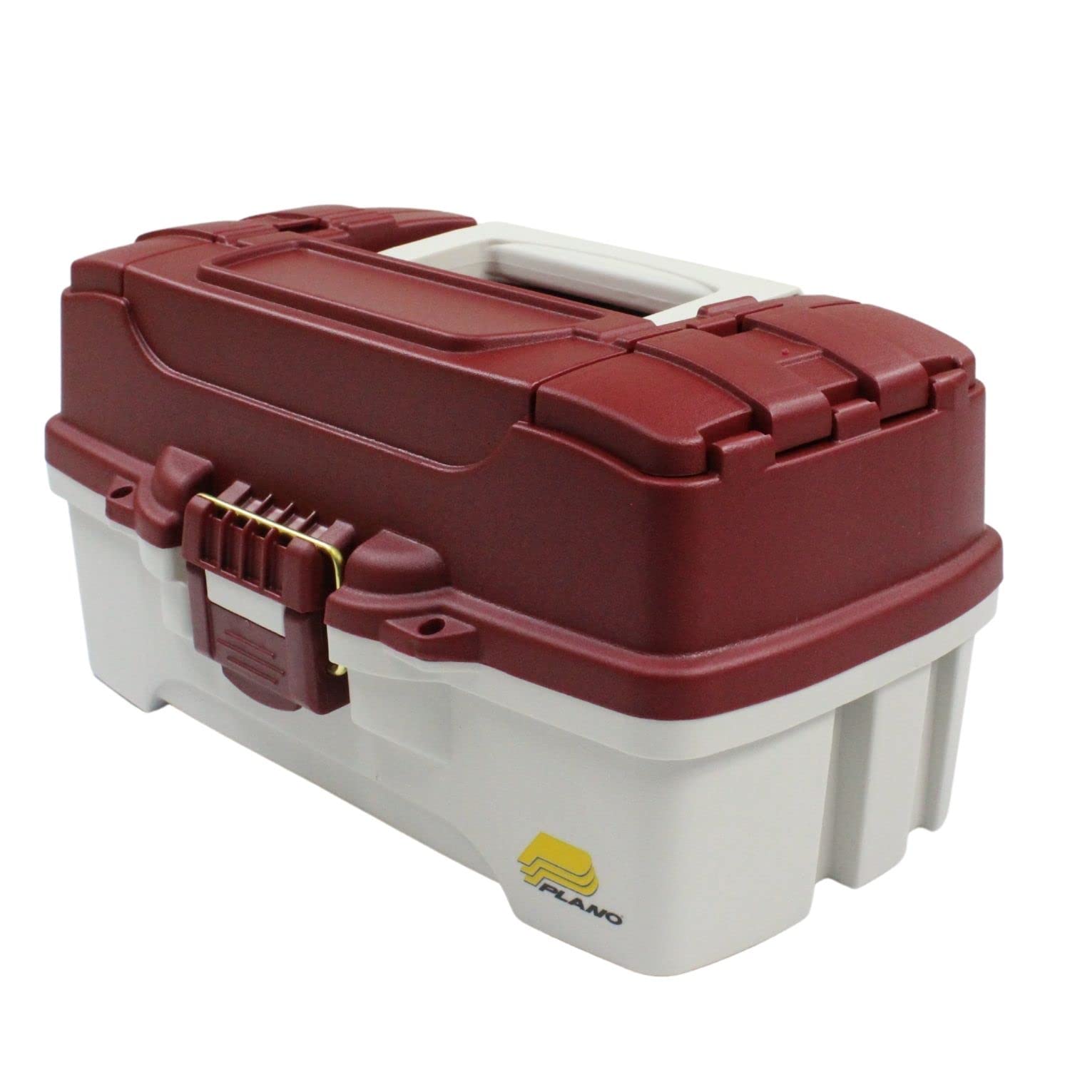 Tackle Box 1 Tray w/Dual Top Access Red Met/Off White