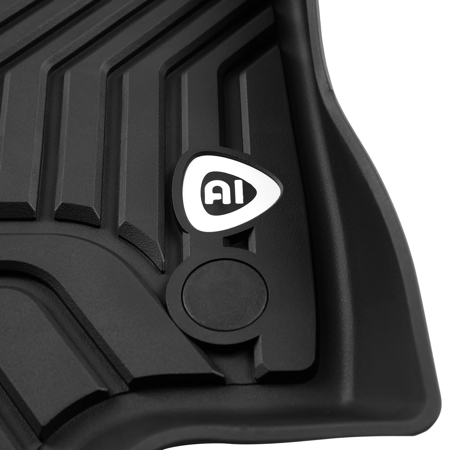 All-Weather Spec-D Tuning Black Injection-Molded TPE Front + Rear Floor Mats Compatible with 2019-2022 Toyota RAV4, 3PC